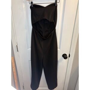 Urban Outfitters Black Strapless Cutout Open Back Wide Leg Jumpsuit Women Size S